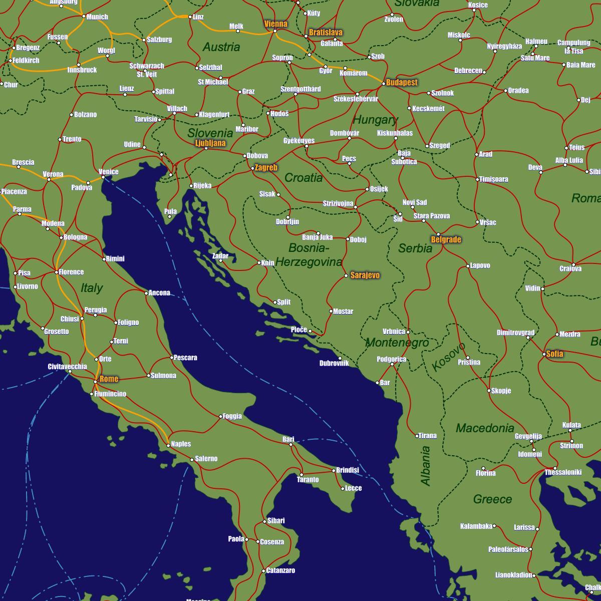 Босна железничкој мапи