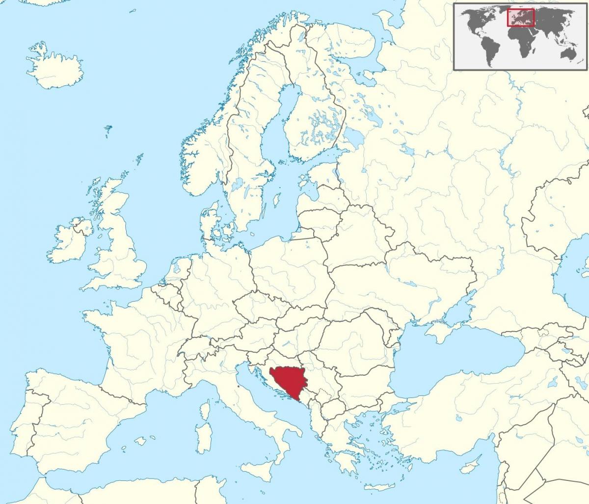 Босна на мапи Европе