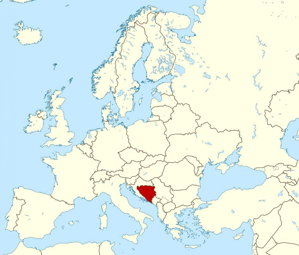 Босна и Херцеговина на мапи света