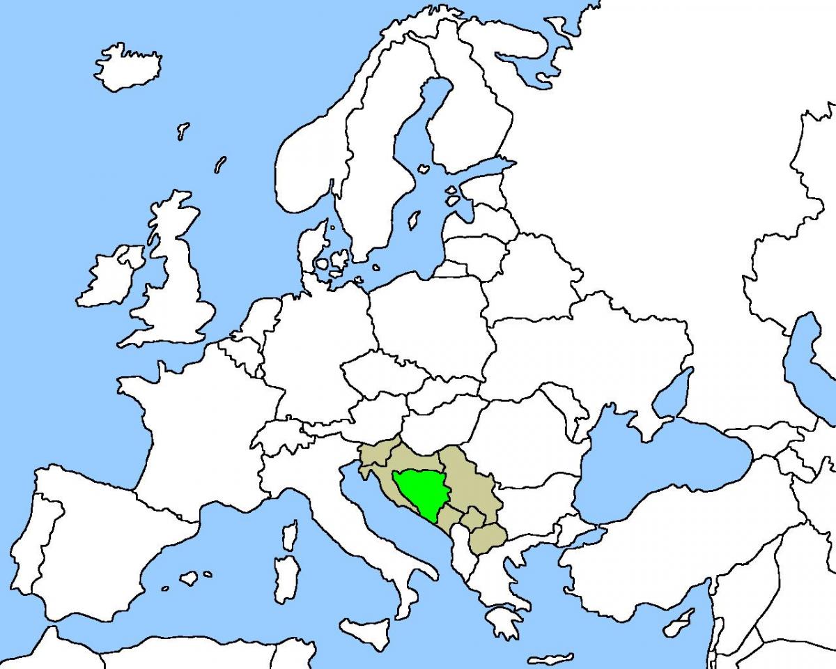 Карта Босне локација на 