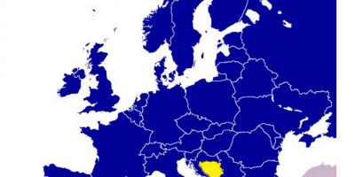 Карта Босне и Херцеговине Европе