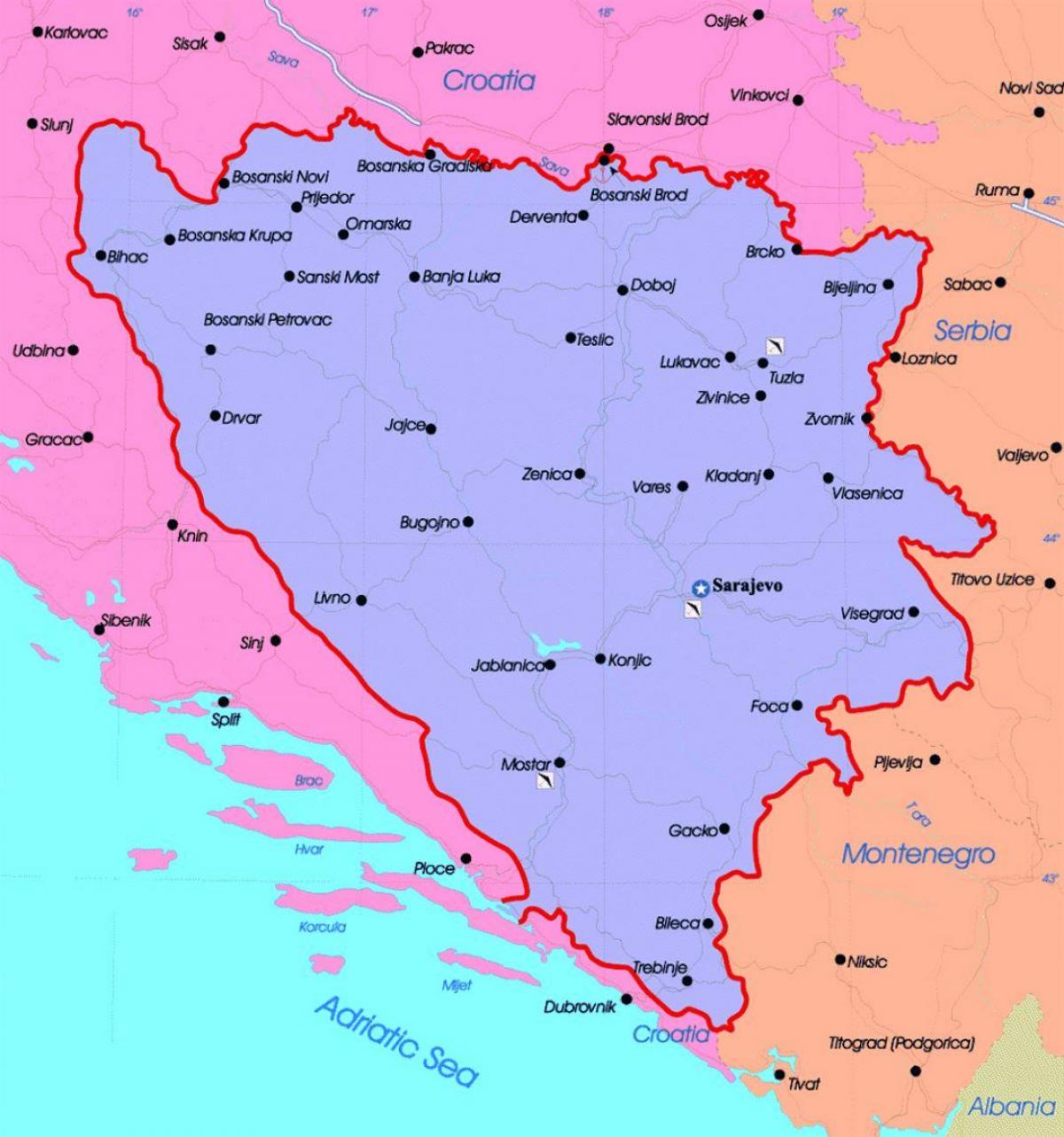 Политички систем Босне и Херцеговине карта