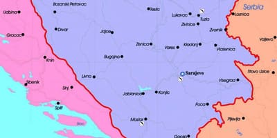 Политички систем Босне и Херцеговине карта