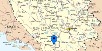 Карта мостар, Босна и Херцеговина