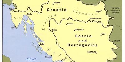 Карта Босни и Херцеговини и у суседним земљама